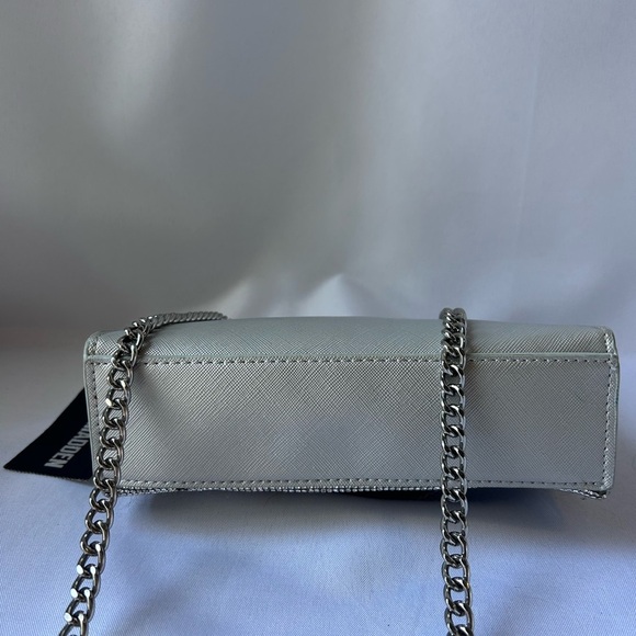 Steve Madden Wonders Diamante Cross Body Bag In Silver - Picture 9 of 10